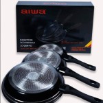 Set of 3 AIWA pans . Pans: Ø20cm, Ø24cm, Ø28cm