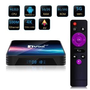 TV98 Smart TV Box Allwinner H313 Quad Core Wifi Android 12.1 Set Top Box
