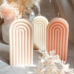 Scented candle creativity, geometric shape into a craft