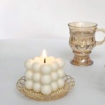 Scented Wax Candle Cube Shape House Ornament Pattern Ins Bubble Design Hand Made