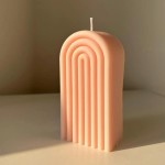 Scented candle creativity, geometric shape into a craft