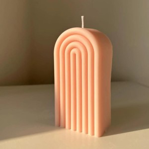 Scented candle creativity, geometric shape into a craft