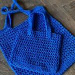 Crochet Basket Take Along blue-orange