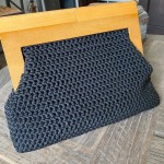 Handmade black clutch bag