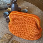 Orange Straw CLUTCH
