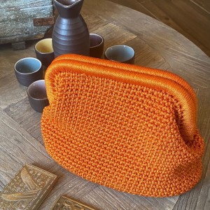Orange Straw CLUTCH