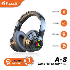 KISONLI A8 BLUETOOTH TYPE-C AUX RGB HEADSET
