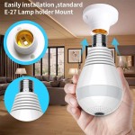 Light Bulb IP Camera Wireless WiFi Security Camcorder Full HD 1080P Smart Cam