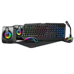 Porodo 5 in 1 Ultimate Gaming Kit with Rainbow Effect