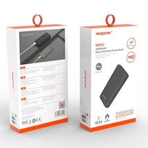 WP02 portable powerbank phone fast charger WOPOW 20000mah power bank